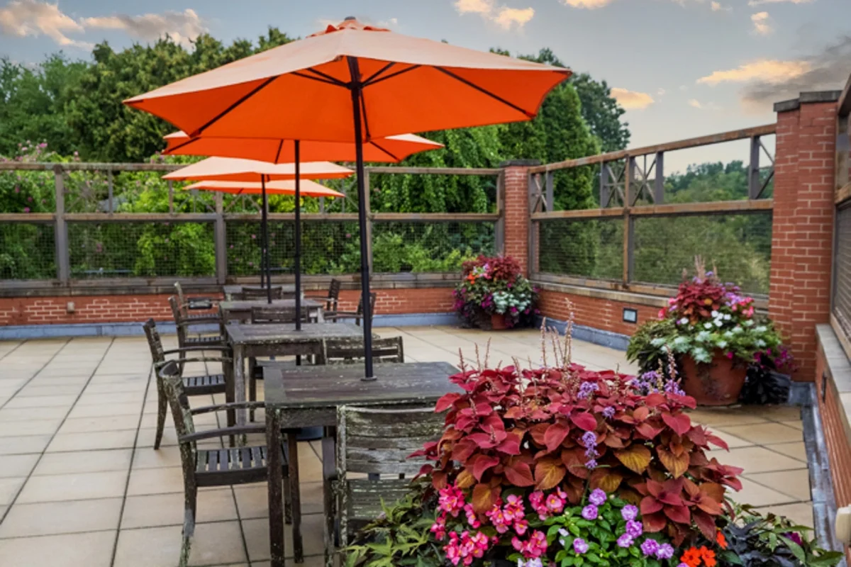 outdoor dining area on patio